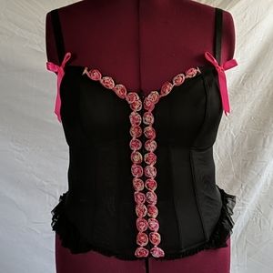 Cacique 18/20 corset bustier mesh lace-up NWOT